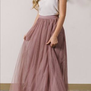 Best Selling Morning Lavender Tulle Maxi Skirt